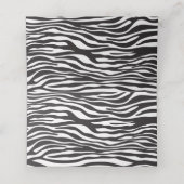 Zebra Print, Stripes, zwart en wit, bruiloft (Binnenkant ongevouwen)