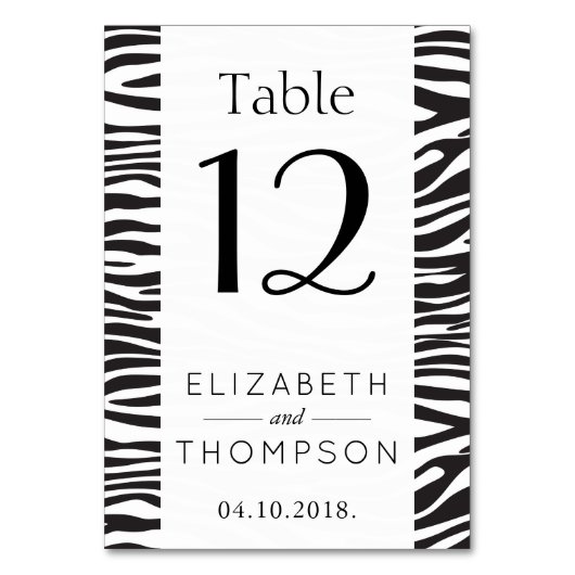 Zebra Print, Stripes, zwart en wit, bruiloft Kaart (Achterkant)