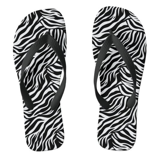 Zebra print Teenslippers voor volwassenen (Voetbed)