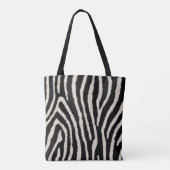 Zebra Print Tote Bag with Custom Name (Dos)