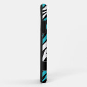 Zebra Print Turquoise Mix iPhone 5 Hoesje (Achterkant/rechts)