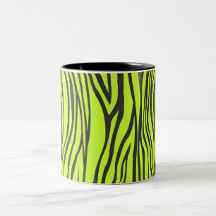 zebra print tweekleurige koffiemok