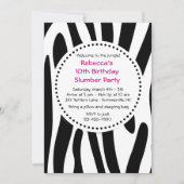 Zebra Print uitnodiging (Voorkant)