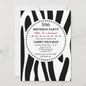 Zebra Print uitnodiging (Voorkant)