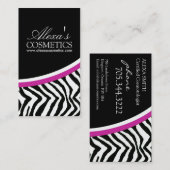 Zebra Print {Verticaal}: Visitekaartje (Voorkant / Achterkant)