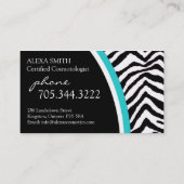 Zebra Print {Verticaal}: Visitekaartje (Achterkant)