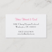 zebra print visitekaartje (Achterkant)