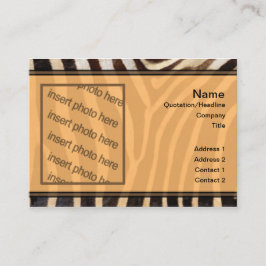 zebra print visitekaartje