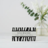 Zebra Print Visitekaartje (Staand voorkant)