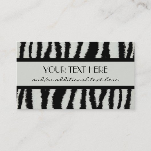 Zebra Print Visitekaartje (Voorkant)