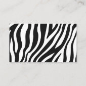 Zebra Print Visitekaartje (Achterkant)