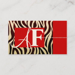 Zebra Print Visitekaartjes