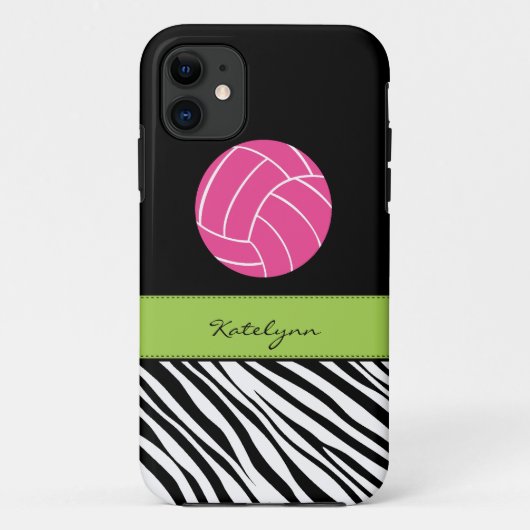 Zebra Print Volleyball iPhone 5 Hoesje (Achterkant)