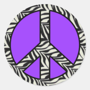 Zebra Print Vredesbord Sticker