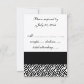 Zebra Print Wedding RSVP voor Square Invites (Achterkant)