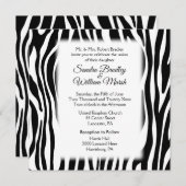Zebra Print Wedding Uitnodiging (Voorkant / Achterkant)