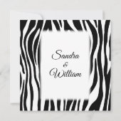 Zebra Print Wedding Uitnodiging (Achterkant)