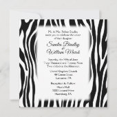 Zebra Print Wedding Uitnodiging (Voorkant)