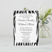 Zebra Print Wedding Uitnodiging (Staand voorkant)