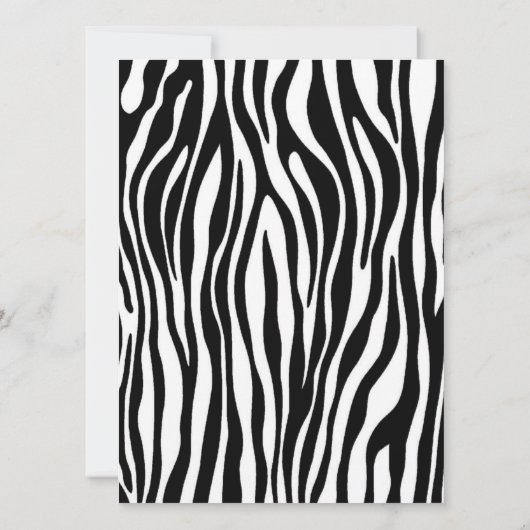 Zebra Print Wedding Uitnodiging (Achterkant)