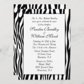 Zebra Print Wedding Uitnodiging (Voorkant / Achterkant)