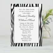 Zebra Print Wedding Uitnodiging (Staand voorkant)