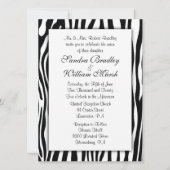 Zebra Print Wedding Uitnodiging (Voorkant)