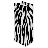 Zebra Print Wijn Cadeautas (Achterkant Gekanteld)