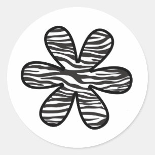 Zebra Print, Zebra Stripes, Animal Print, ventilat Ronde Sticker