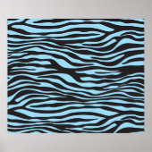 Zebra Print, Zebra Stripes, Blue Zebra, Oerwoud Poster (Voorkant)