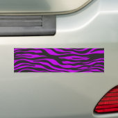 Zebra Print, Zebra Stripes, Paars Zebra, Oerwoud Bumpersticker (Op auto)
