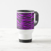 Zebra Print, Zebra Stripes, Paars Zebra, Oerwoud Reisbeker (Voorkant rechts)