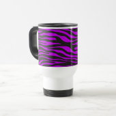 Zebra Print, Zebra Stripes, Paars Zebra, Oerwoud Reisbeker (Voorkant links)