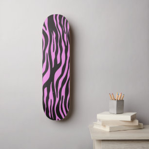 Zebra Print, Zebra Stripes, Roze Zebra, Oerwoud Skateboard