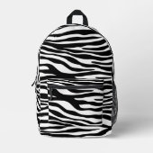 Zebra Print, Zebra Stripes, zwart en wit Bedrukte Rugzak (Voorkant)