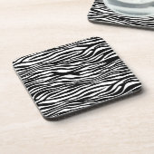 Zebra Print, Zebra Stripes, zwart en wit Bier Onderzetter (Linkerzijde)