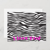 Zebra Print, Zebra Stripes, zwart en wit Briefkaart (Voorkant / Achterkant)