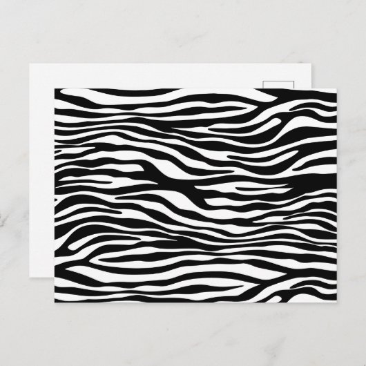 Zebra Print, Zebra Stripes, zwart en wit Briefkaart (Voorkant / Achterkant)