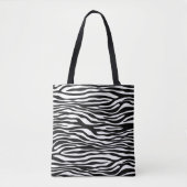Zebra Print, Zebra Stripes, zwart en wit Draagtas (Voorkant)