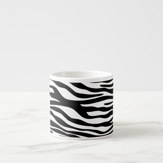 Zebra Print, Zebra Stripes, zwart en wit Espresso Kop (Voorkant)