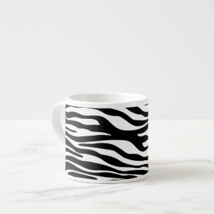 Zebra Print, Zebra Stripes, zwart en wit Espresso Kop