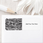 Zebra Print, Zebra Stripes, zwart en wit Etiket (Insitu)
