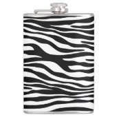 Zebra Print, Zebra Stripes, zwart en wit Heupfles (Voorkant)