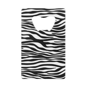 Zebra Print, Zebra Stripes, zwart en wit Kredietkaart Flessenopener