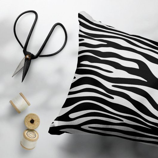 Zebra Print, Zebra Stripes, zwart en wit Kussensloop
