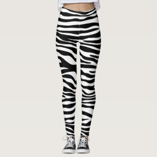 Zebra Print, Zebra Stripes, zwart en wit Leggings