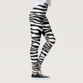 Zebra Print, Zebra Stripes, zwart en wit Leggings (Rechts)