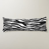 Zebra Print, Zebra Stripes, zwart en wit Lichaamskussen (Voorkant)
