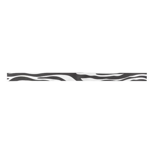 Zebra Print, Zebra Stripes, zwart en wit Lint (Voorkant)