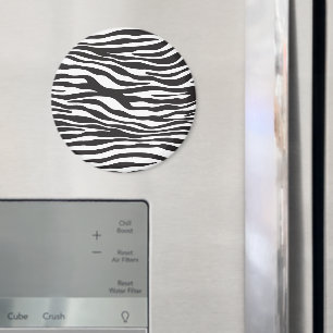 Zebra Print, Zebra Stripes, zwart en wit Magneet